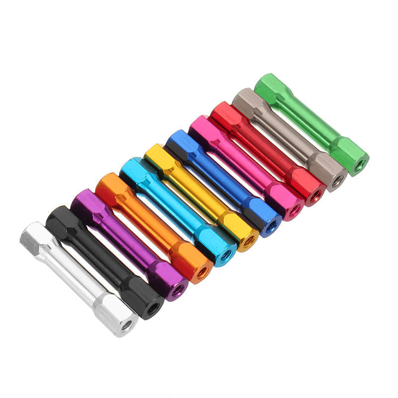 10Pcs M3 25mm Hex Standoff Hexagon Studs Aluminum Alloy Multicolor for PCB, Black