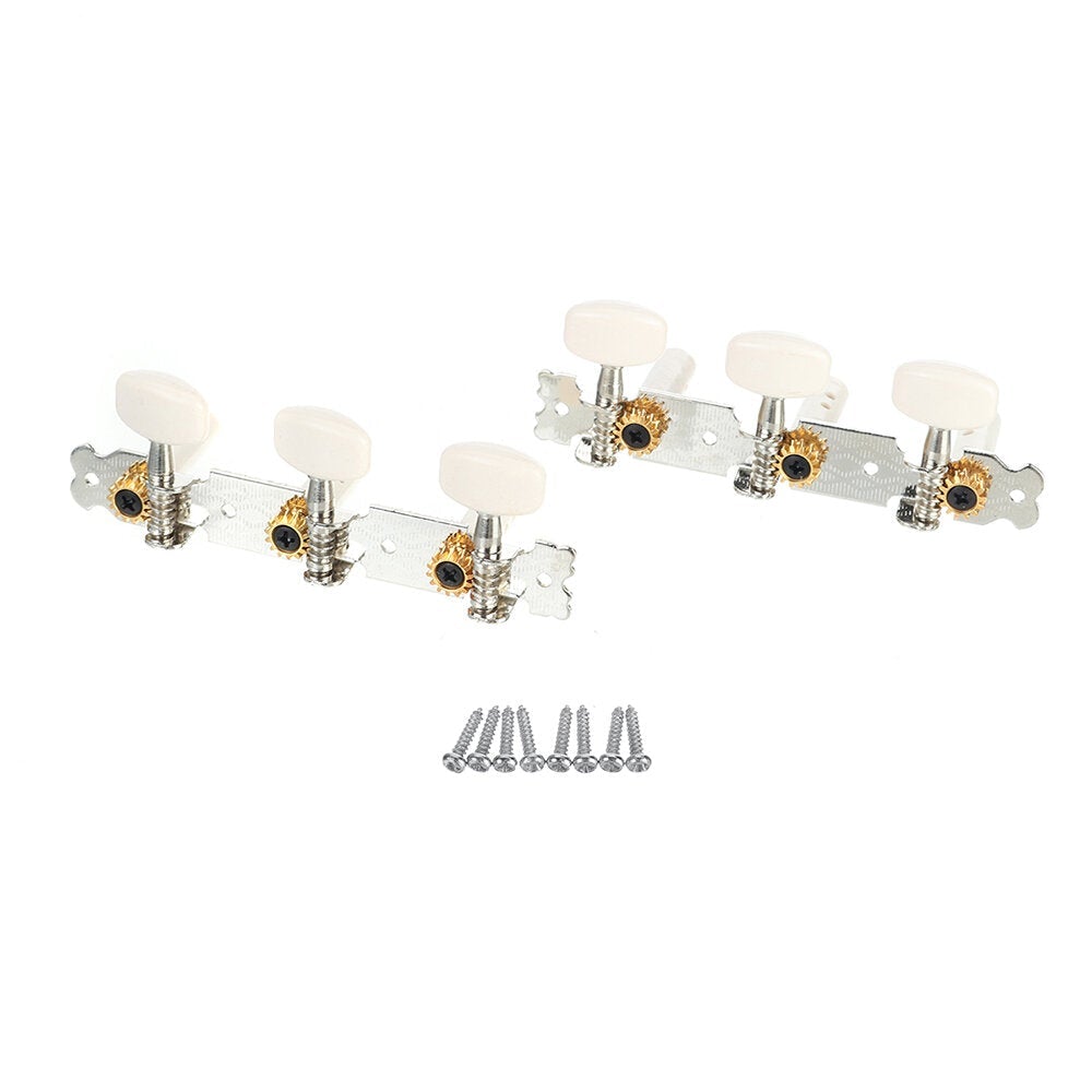 2Pcs Acoustic Classical Guitar Tuning Pegs Machine Heads Tuners Guitar Parts White
