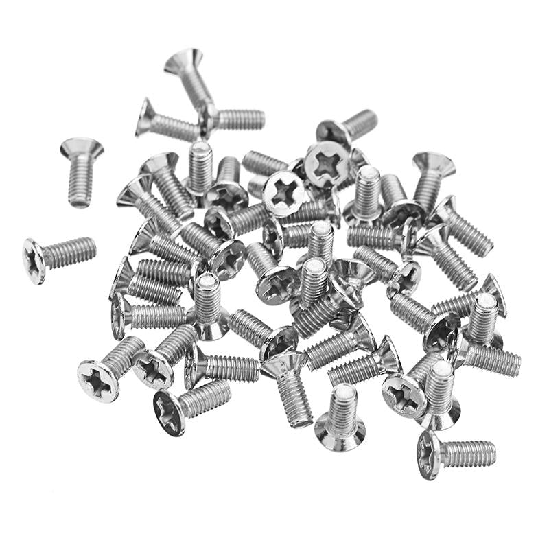 M3SP1 50Pcs M3 Stainless Steel Phillips Flat Head Countersunk Machine Screw 4-12mm Length