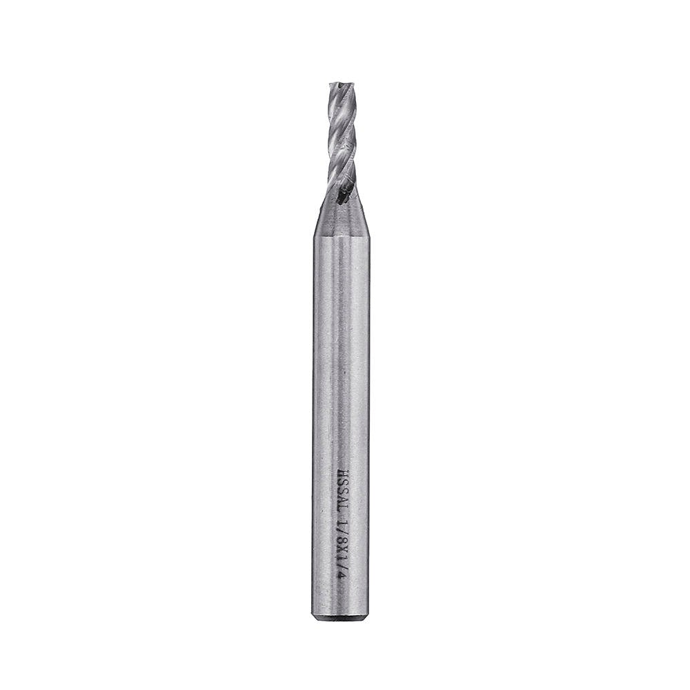 6pcs 1/8-1/2 Inch Imperial Milling Cutter High Speed Steel CNC Bit Spiral End Mill
