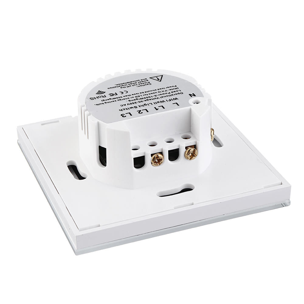 EU 433Mhz 1 Gang Smart WIFI Light Switch Interruptor Touch Wall Power Switch App Remote Control Intellegent Switch Work With Alexa Google Home