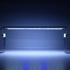 8W 26 LED Aquarium Fish Tank Light Panel Blue+White Lamp Adjustable Aluminum