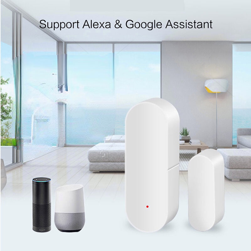 WiFi Door and Window Sensor Wireless Tuya Smart Door Open Closed Detectors Compatible With Alexa Google Home Tuya APP