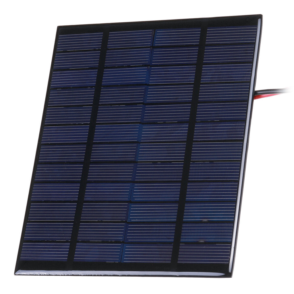 10W Solar Panel with Clips Polycrystalline Silicon Solar Cell IP65 Portable Waterproof Outdoor Camping Travel