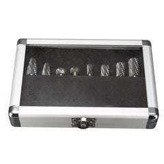 8pcs 1/4 Inch Shank Double Cut Carbide Rotary Burr Die Grinder Grinding Head Bit Tool Set