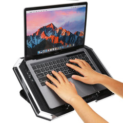 LCD Screen Notebook Cooler 6 Fan 6 Light Key Controlled RGB luminescence Computer Cooling Base Laptop Cooling Pads