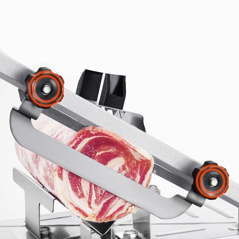 Manual Slicer Meat Pressing Cover with Thorn Anti-skid Handle Saving Effort for Kitchen