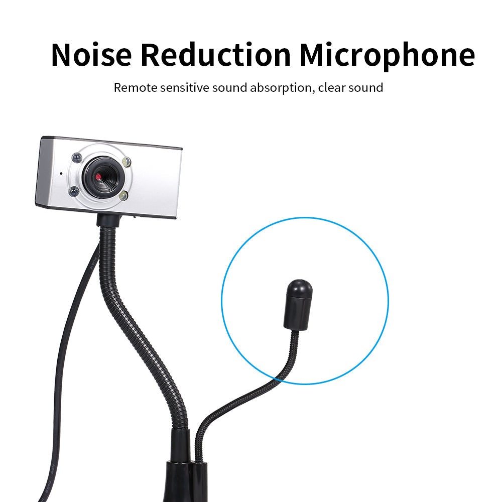 480P HD Webcam CMOS USB 2.0 Wired Drive-free Computer Web Camera Built-in Microphone Camera for Desktop Computer Notebook PC