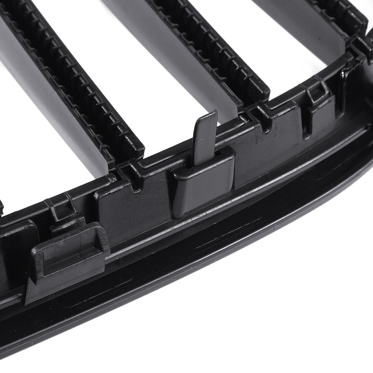 Pair Glossy Black Front Kidney Grill Grille For BMW 5 Series