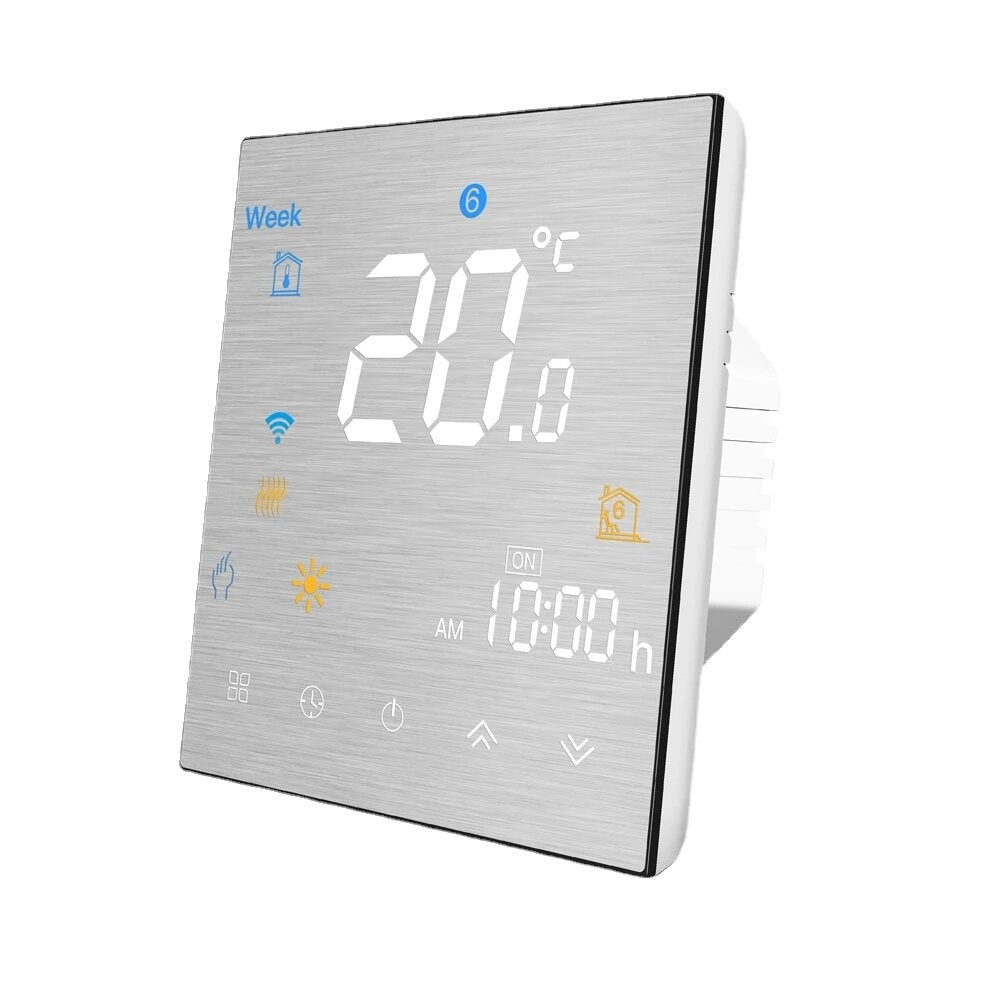 Smart Thermostat Temperature Controller Water/Electric Floor Heating Water/Gas Boiler Brushed Panel 2MQTT Alexa Google Smart Life