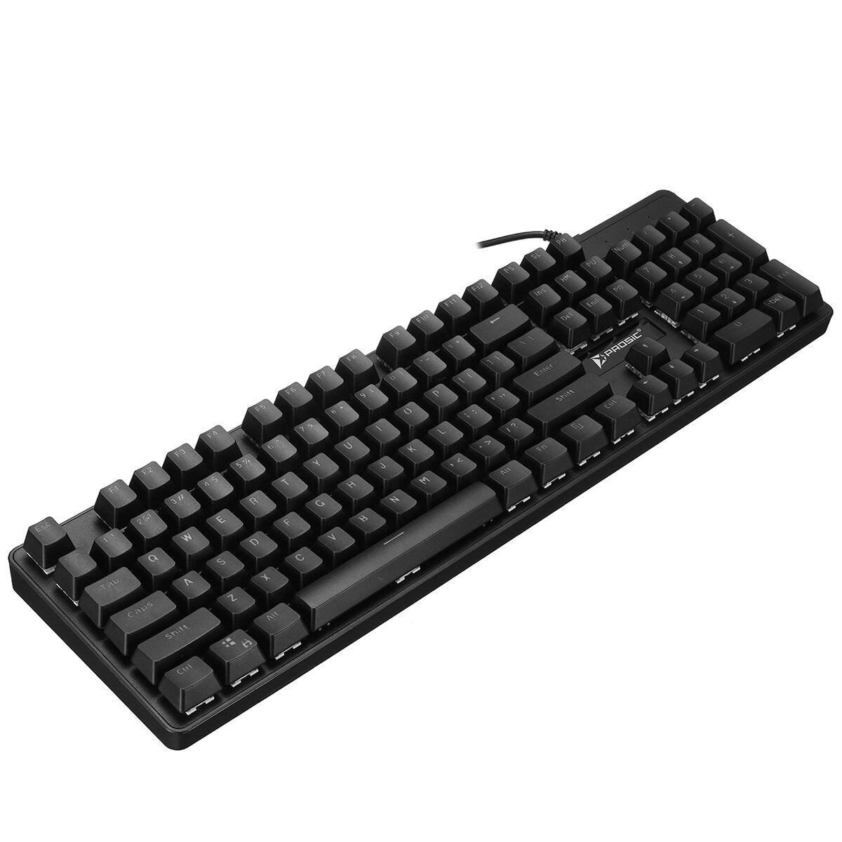 Wired Mechanical Keyboard Blue Switch 104-Key Suspended Keycaps RGB Backlit Mechanical Gaming Keyboard