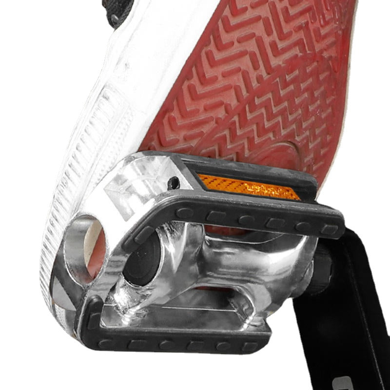 1 Pair Aluminum Alloy Bike Pedals Reflective Strip Cycling Pedals Bicycle Accessories
