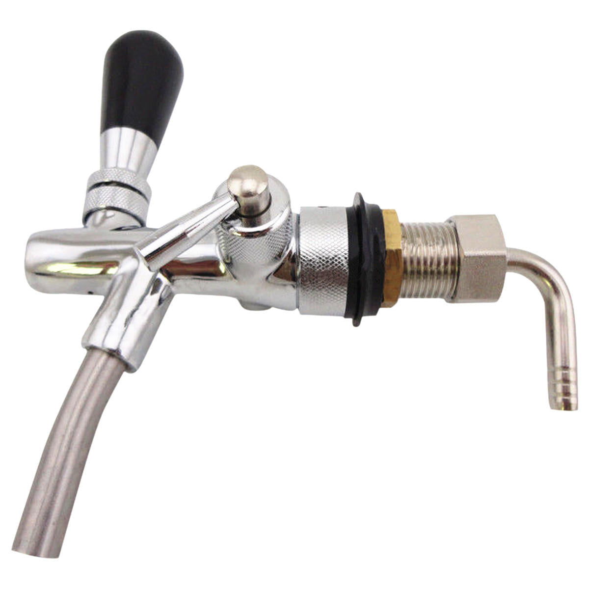 Draft Kegerator Faucet Flow Controller Chrome Plating Shank G5/8 Tap Kit Bottle Opener