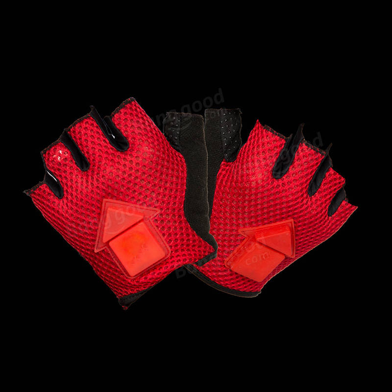 Bike Gloves Gravity Sensor Turn Signal LED Light Automatic Induction Warning