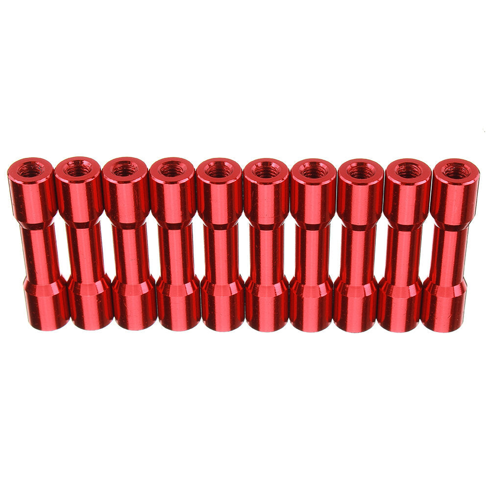 M3AS12 10Pcs M3 25mm Aluminum Alloy Standoff Spacer Round Column MultiColor Smooth Surface