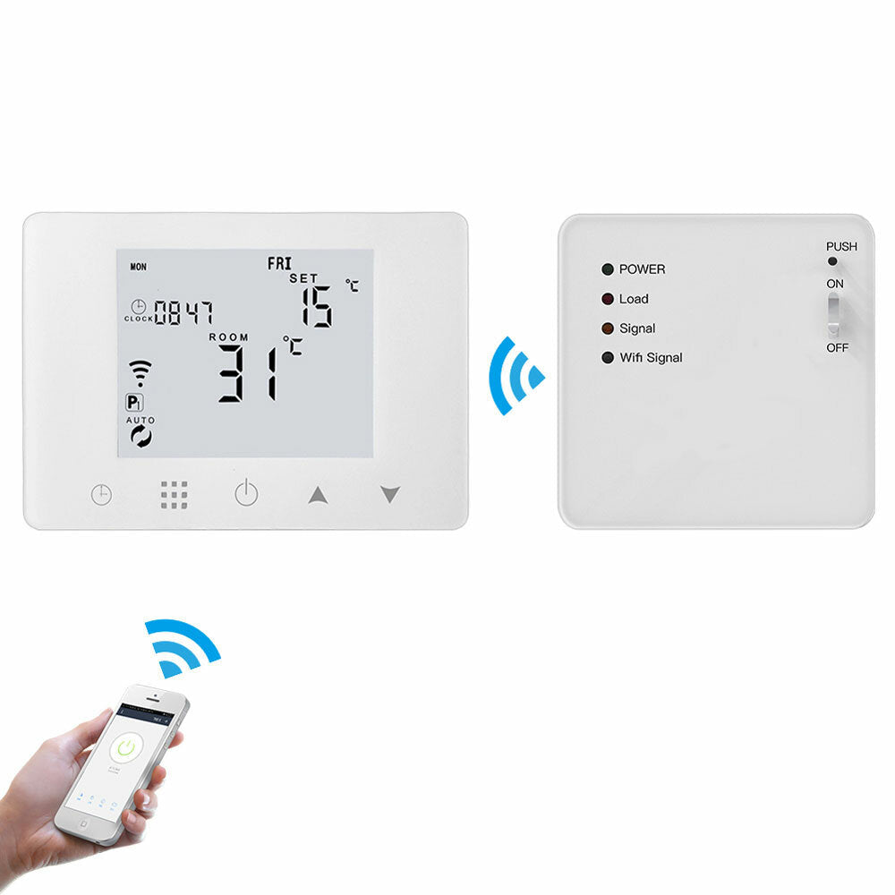 WiFi Smart LCD 5A Wall-Hung Gas Boiler Water Electric Underfloor Heating Temperature Controller Digital Weekly Programmable Thermostat Wall Mounted