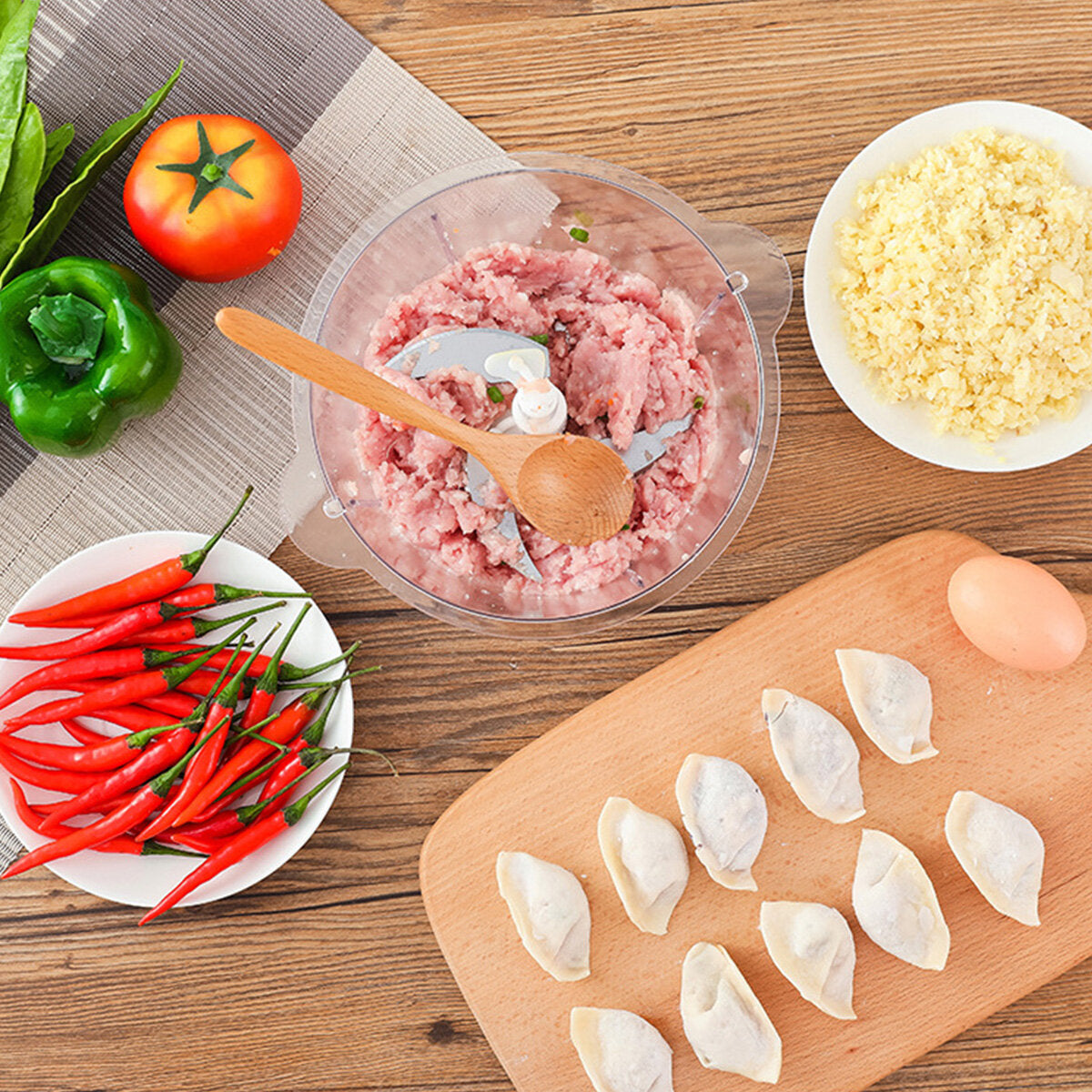 Multifunction Electric Meat Grinder Garlic Fruit Food Mix Chopper Blender Mincer EU Plug