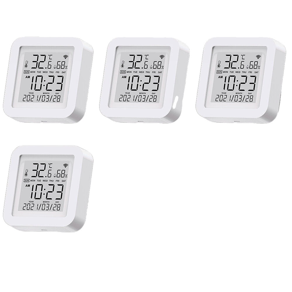 WIFI Wireless Temperature And Humidity Sensor Indoor Smart Digital Display Electronic Thermometer Works With Alexa And Google Home