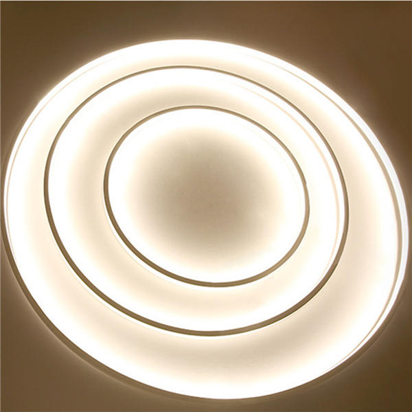 LED Ceiling Pendant Dimming Ring Light Holder Lamp Shade Fixture Home Living Room Decor AC220V
