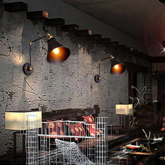 Industrial Swing Arm Sconce Wall Light Loft Lamp Fixture Fitting(Material: Copper+Iron)