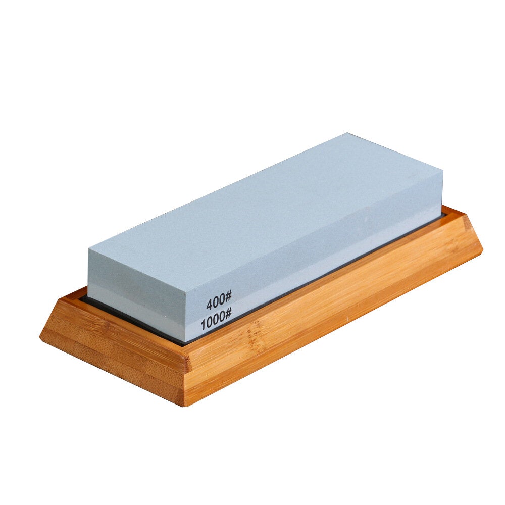 400/1000 3000/8000 Double-Sided Sharpening Stone Whetstone Cutter Holder Aid Swing with Non-Slip Base and Guide