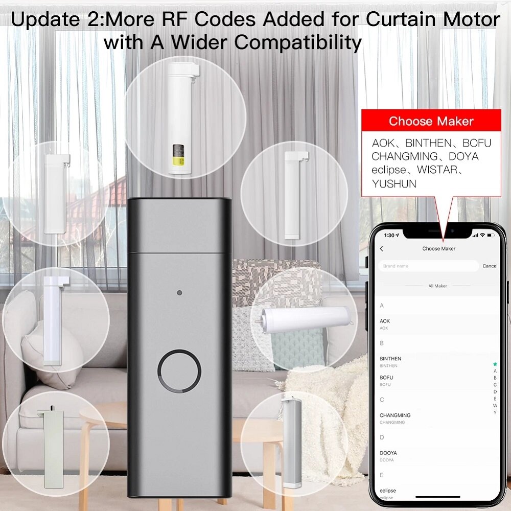 Smart Infrared WiFi Remote Controller Wireless USB IR+RF Controller for TV Fan Smart Home with Alexa Google
