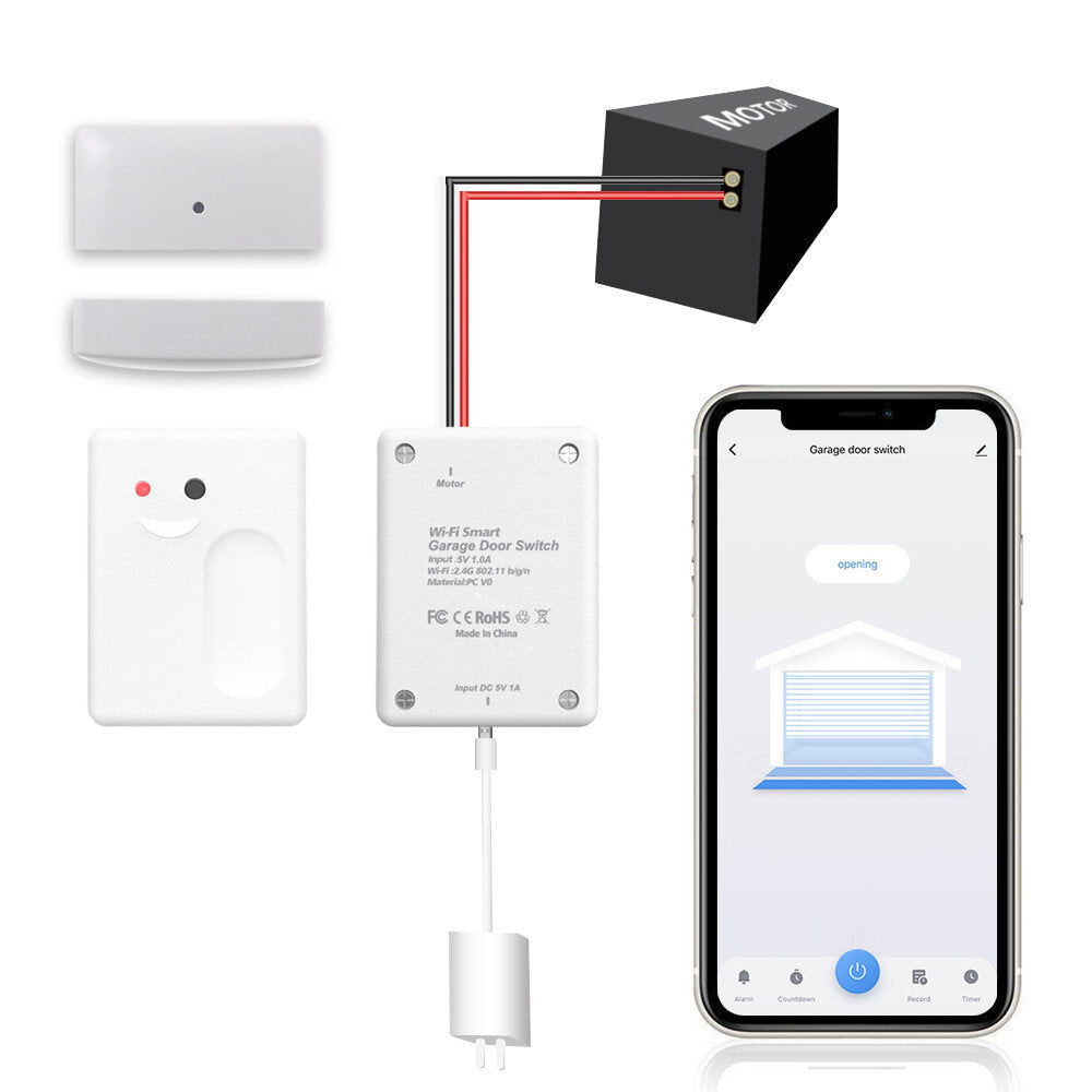 Smart Garage Door Switch Wifi Garage Door Controller Work with Google Home Amazon Alexa