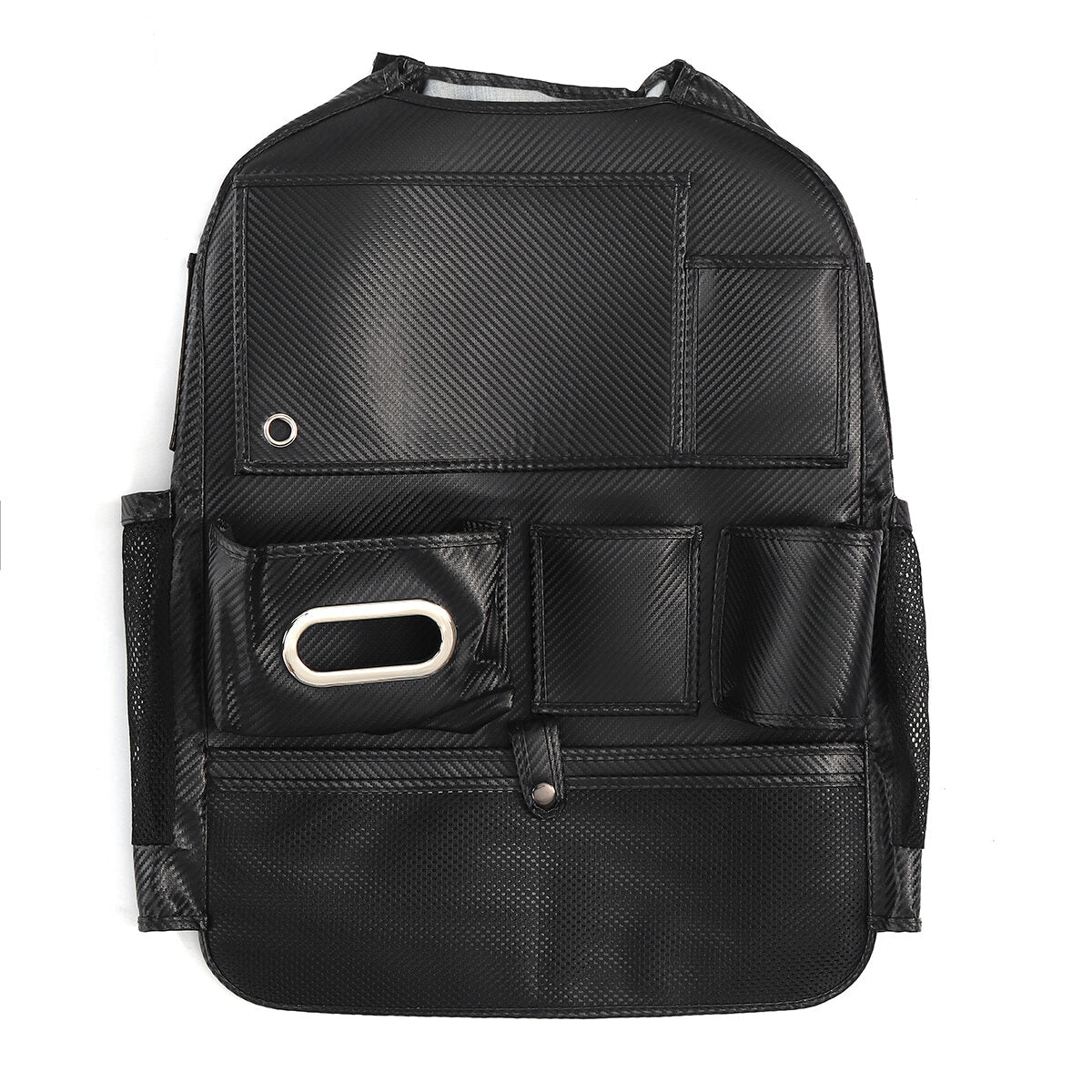 Leather Car Seat Back Storage Bag Seat Cover Multi-functional Cup Holder Organizer