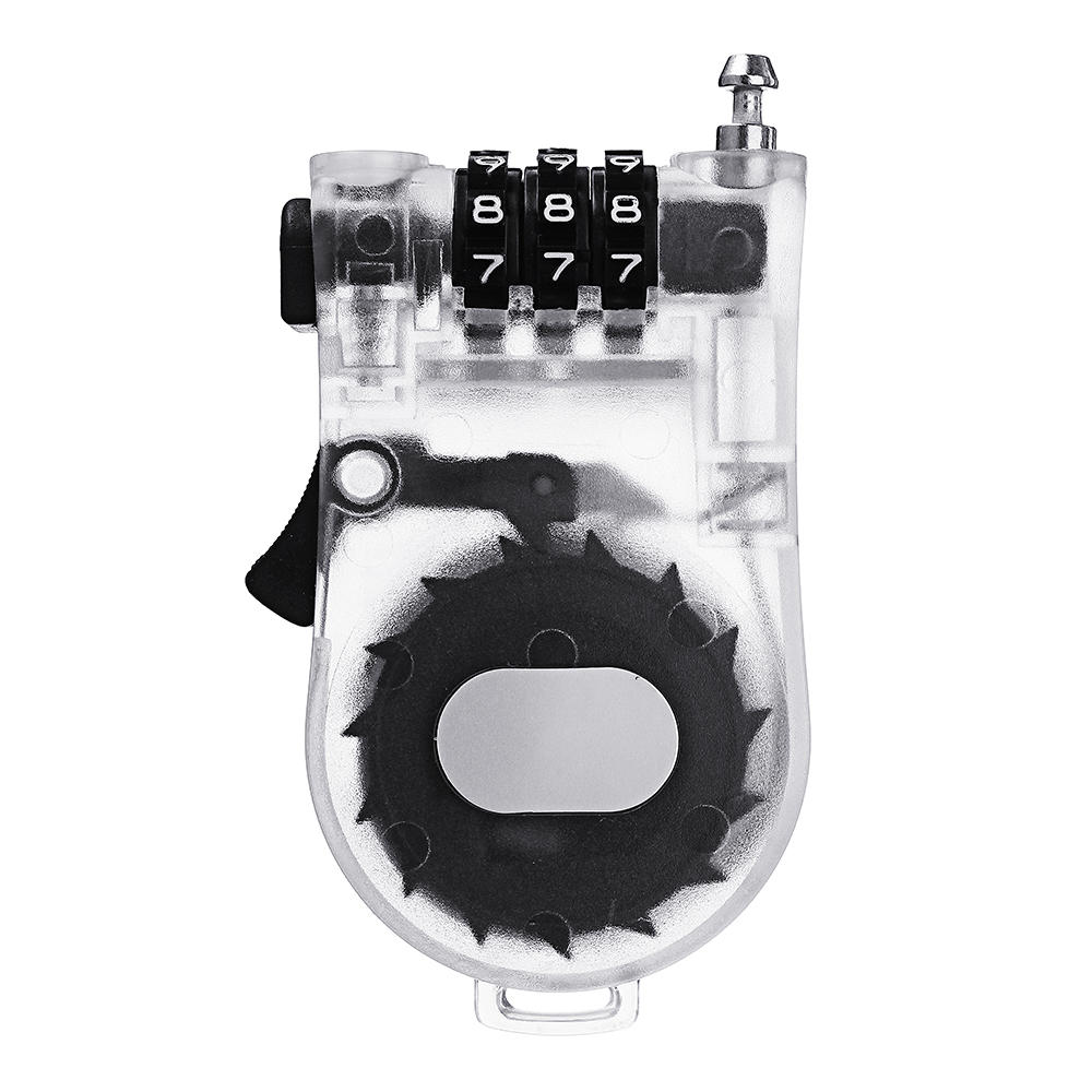 Retractable Steel Wire Cable Lock 3 Digit Combination Bicycle Laptop Luggage Security 116cm