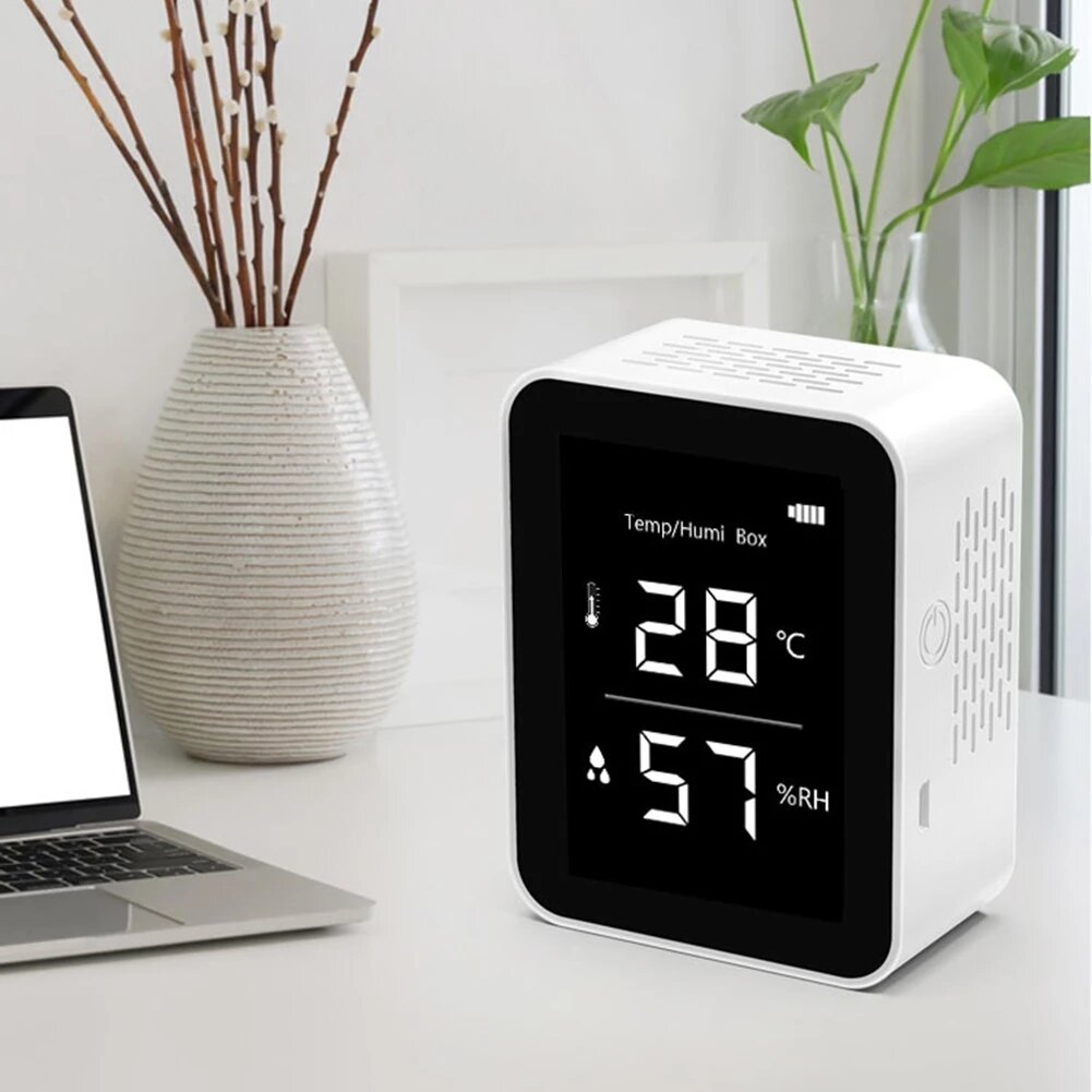 Household Air Quality Monitor Temperature Humidity Display Detector PM2.5 Tester Data Logger Recorder External Sensor