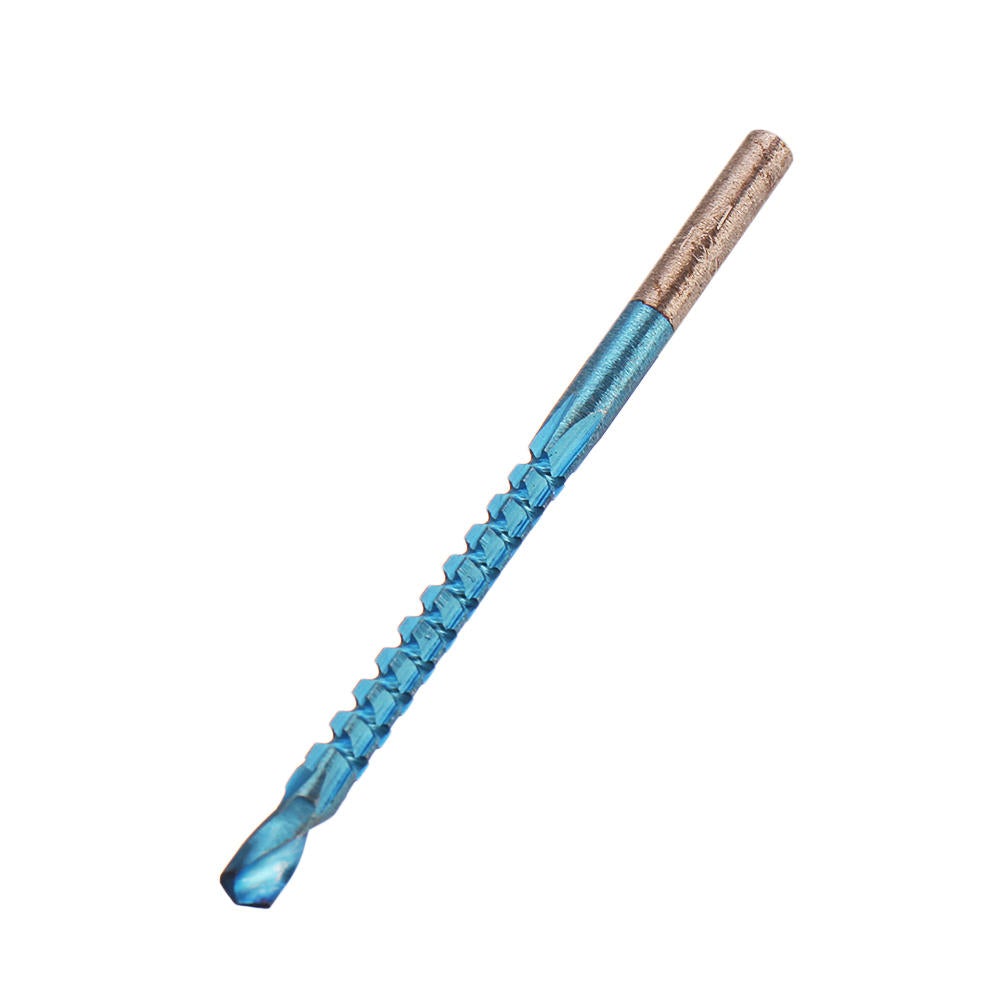 6Pcs 3-8mm Blue Nano Coated Grooving Drill HSS Drill Bit Plastic Metal Hole Grooving