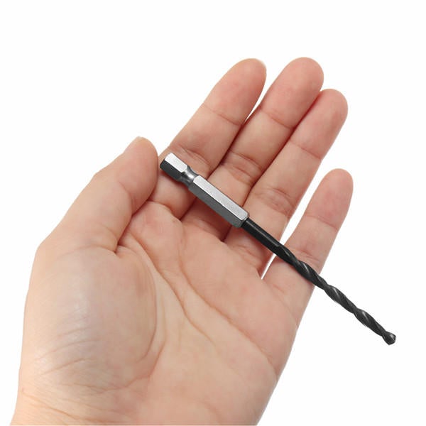15pcs 3-5mm HSS Twist Drill Bit Set 1/4 Inch Hex Shank High Speed Steel Drill Bits