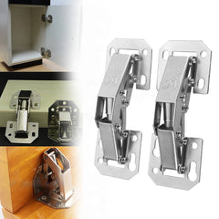 2pcs Cabinet Bridge Hinge Cupboard Door Hinge 90 Easy Mount Concealed Cabinet Kitchen Cupboard Sprung Door Drawer Hinges