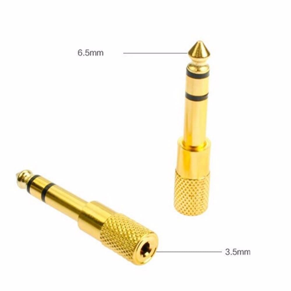 6.5mm Male to 3.5mm Female Audio Jack Adapter 6.5 3.5 Plug Converter Headset Microphone Guitar Recording Connector