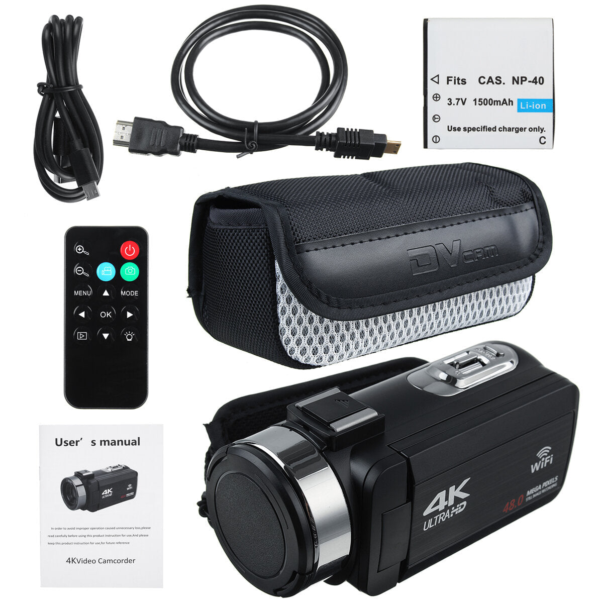 Ultra HD 30MP 18X Zoom WIFI Digital Video Camera 4K DV Camcorder 270 Degree Rotation Touch Screen Video Recording Camera