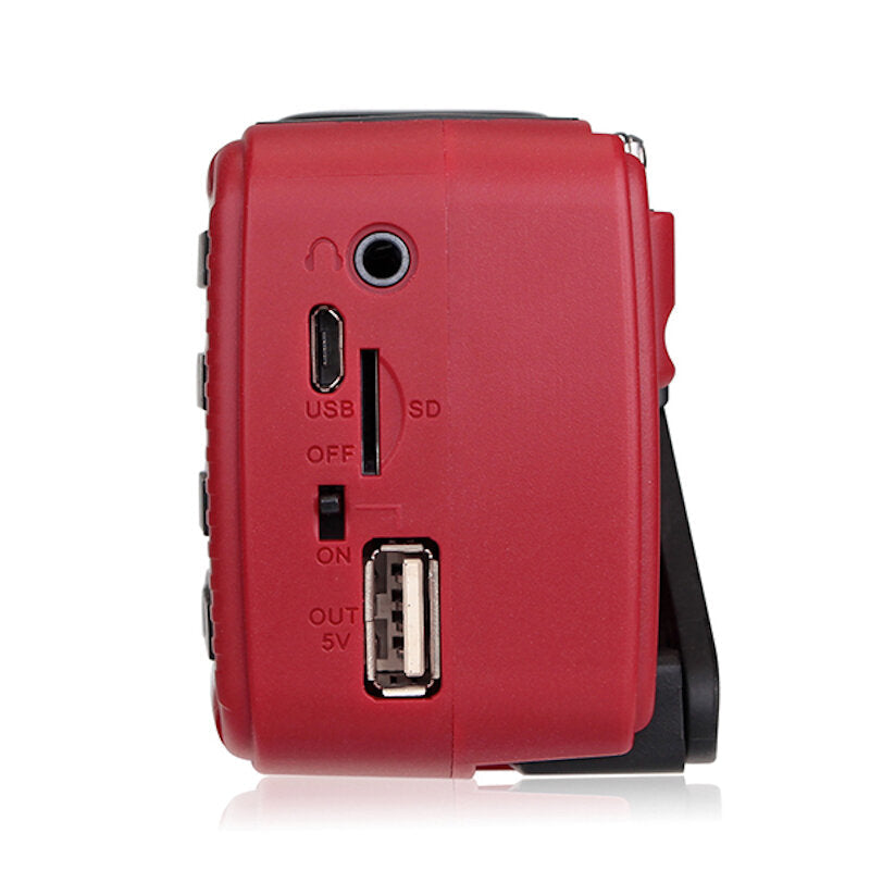Weather FM AM Radio Emergency SOS Handcrank Solar Receiver With Bluetooth MP3 Player Digital Recorder