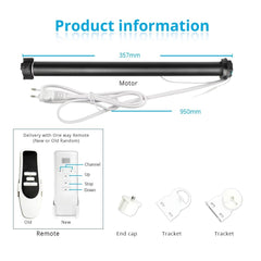 WiFi Curtain Motor for 36 37mm Tube Alexa Google Home Control Roller Blind Motorized Shutter Engine