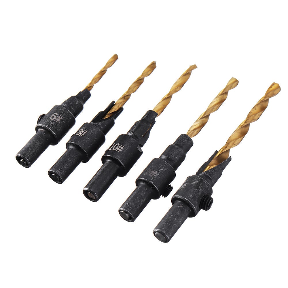 Countersink Reamer Round Shank Chamfer Drill Bit Set Quick Change