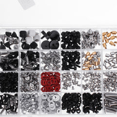 420Pcs/set M2/M3/M3.5 DIY Desktop Computer Repair Screw Assortment Mainboard Fan Cross Screws Hex Standoffs Spacers Kits w/ Storage Box Screwdrivers