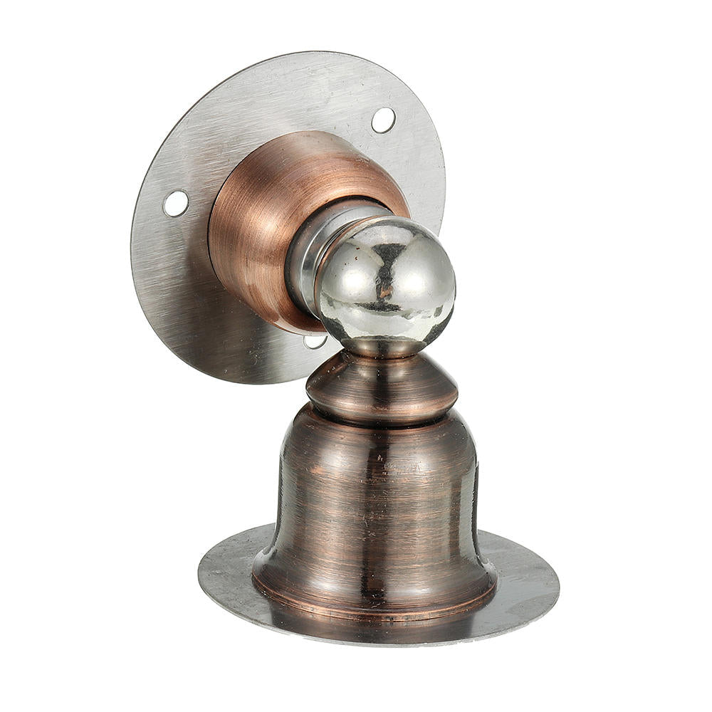 Stainless Steel Magnetic Door Stopper Sticker Free Punching Toilet Bedroom Door Suction