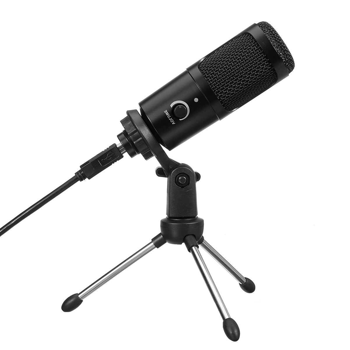 Wired USB Microphone with Tripod for Computer Windows Mac PC Live Broadcast Video Conferencing Audio Recording YouTube