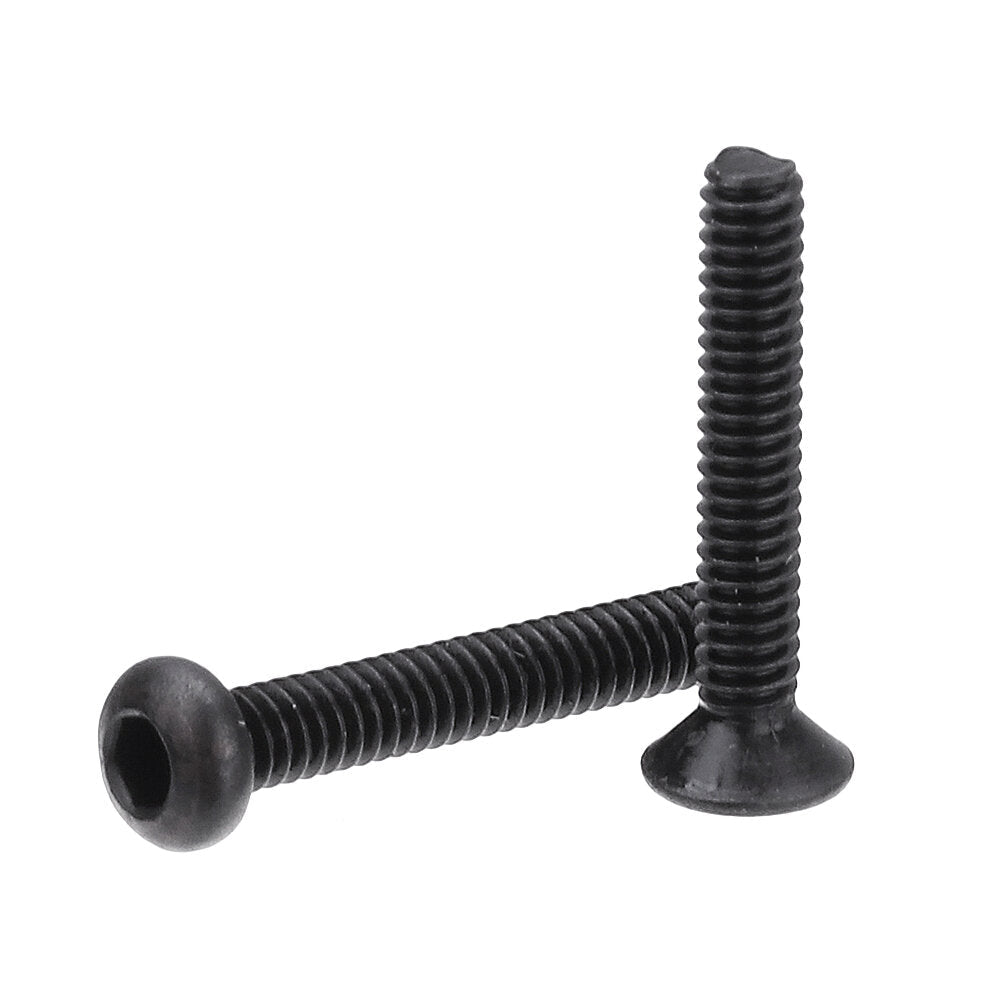 480Pcs M2 Hex Socket Button&Flat Head Screw Carbon Steel Bolt Nut Assortment