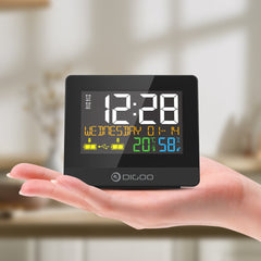 Dual USB Charging Port Alarm Clock Hygrometer 10W Phone Charger Snooze NAP Countdown Desktop Decorative Clock