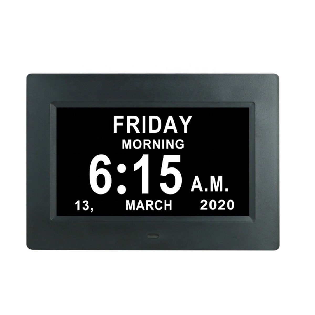7Inch LED Digital Photo Frame Large Font Clock Automatically Adjusts Brightness