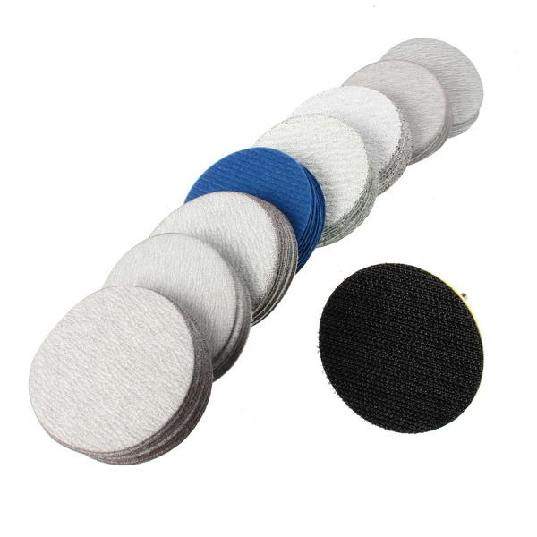 2/3 Inch Hook and Loop Sanding Pad 3mm Shank with 80pcs 80 to 7000 Grit Sand Paper