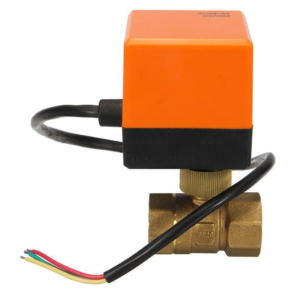 DN15/DN20 220V 4W Electrical Motorized Ball Valve 2 Way 3 Wire Brass Valves