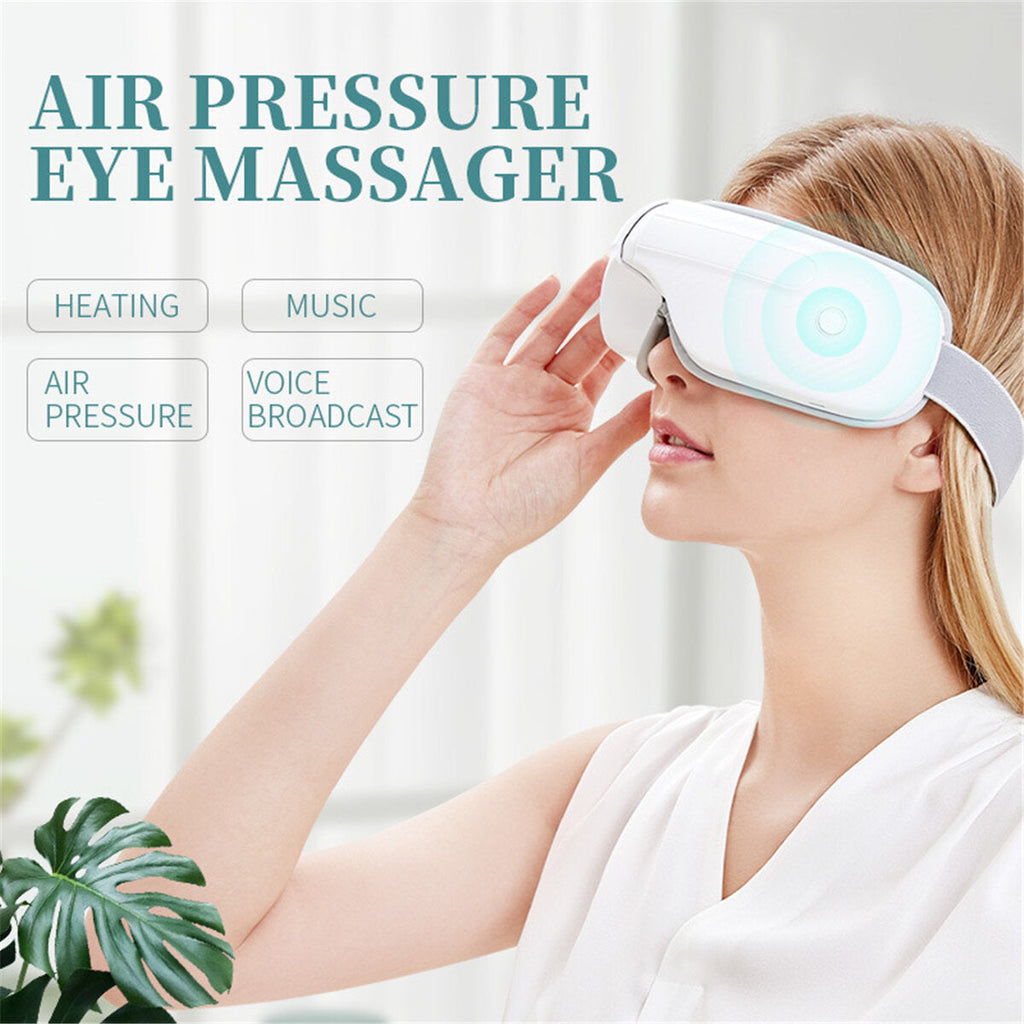 USB Rechargeable Multifunctional Eye Massager Bluetooth Wireless Smart Airbag Massage Eye Care Device