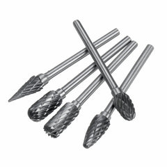 10Pcs Tungsten Carbide Double Cut Rotary File 1/8 Inch Shank Grinding Burr Set