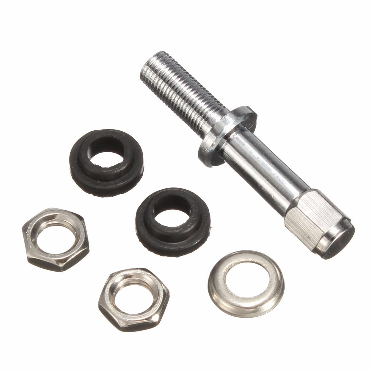 4pcs Universal Chrome Flush Mount Metal Tire Tyre Valve Stems Bolt With Cap TR48