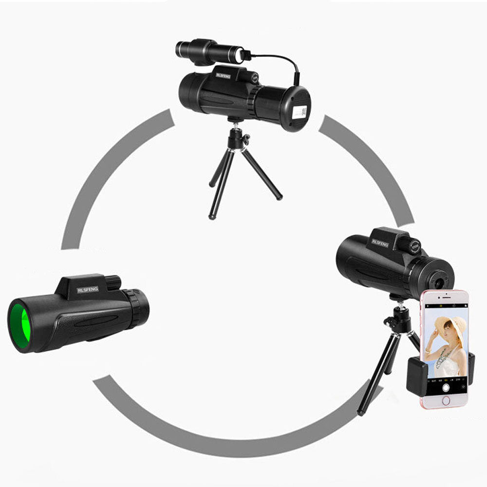 HD Monocular 3-in-1 BAK4 Prism Waterproof Spotting Scope Infra-red Night Vision Outdoor Camping